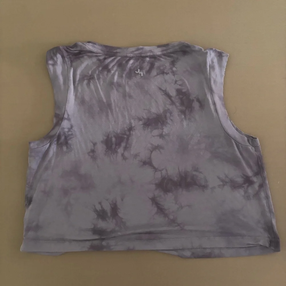 JoyLab Tie Dye Brown Cropped Muscle Tee - Picture 3 of 7